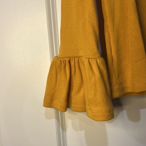 BONNIE JEAN MUSTARD YELLOW LONG SLEEVE BLOUSE - Picture 2 of 5